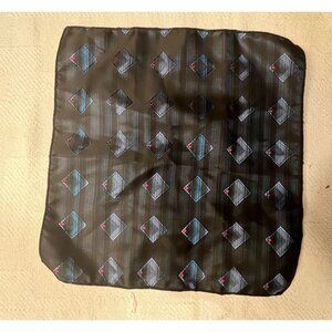 Men’s Black Handkerchiefs with Blue Squares Classic Pocket Squares Set